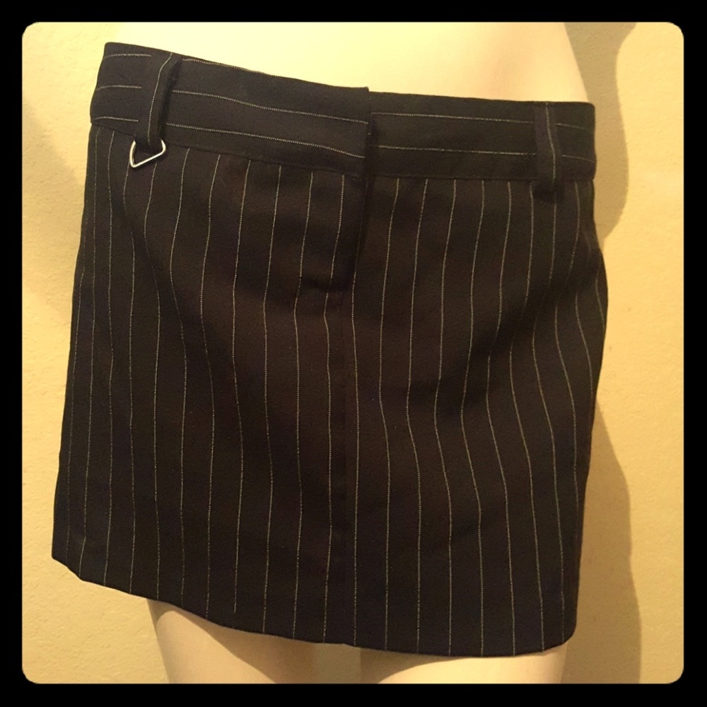 Y2K Sz9 Junior Pinstriped Business Style Mini Skirt No Defects